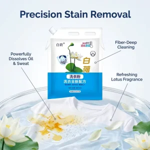 0.518kg Laundry Powder Pouch with Handle Softening and Odor Removal Washing Powder for All Machines