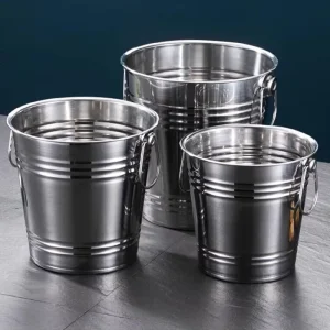 0.7L 10L Stainless Steel Ice Bucket Beverage Tubs Metal Ice Bucket for Cold Water Beer Wine Champagne Cooler