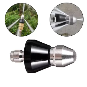 1/4 Inch High Pressure Drain Cleaner Sewer Jetter Nozzle Metal Washer Nozzle 6-Jet Universal Washing Machine Spray Nozzle