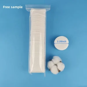 1-Layer Facial Cotton Pads 5.8cm Disposable 100 Pcs/Bag Soft Hypoallergenic