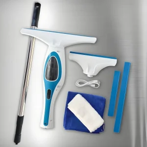 1.2M Telescopic Extension Pole Cordless Electric Window and Car Glass Cleaner with Two Suction Heads