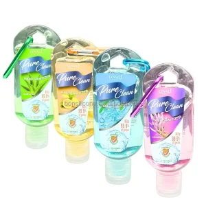 1.8 Oz Custom Logo Scented Glycerine Based Hand Sanitizer Gel with Pocket Ring and Hand Soap