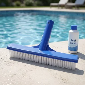 10 Inch Swimming Pool Wall Cleaning Brush Plastic Handle Flexible Algae Scrubbing Brush Pool Tools and Accessories