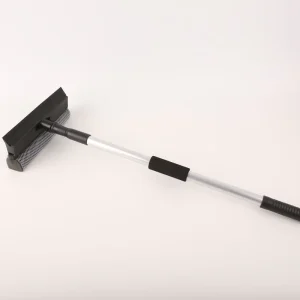 10-Inch Swivel Window Cleaning Squeegee with 25cm Aluminum Extension Handle and Sponge Convenient 2-in-1 Squeegee