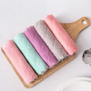 10 PCS a Package Microfiber Absorbent Cleaning Cloth Rag Home Kitchen Cleaning Towel