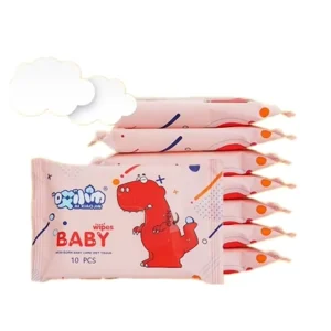 10 Pcs Baby Wet Wipes Eco Friendly Soft Non Irritating Baby Wet Wipes for Infants Baby Hand Mouth Nose Wipes