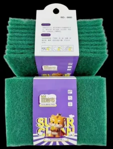 10-Piece 6865 Green Heavy-Duty Scouring Pads for Kitchen Stove Cleaning