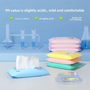 10 Piece Eco Friendly Soft Baby Unscented Wet Wipes Portable Mini Cleansing Wipes Small Pouch for Travel Paper Made Nanchang