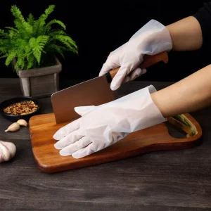 100% Compostable Biodegradable Disposable Gloves for Food Service, PLA PBAT Cornstarch Material