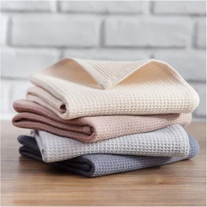 100% Cotton 40 X 60 Waffle Woven Kitchen Towel Set Super Absorbent Cleaning Cloth Dish Towel
