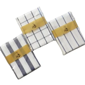 100% Cotton Custom Tea Towel Yarn dyed Simple Stripe Series Set Kitchen Tea Towel Dish Towel