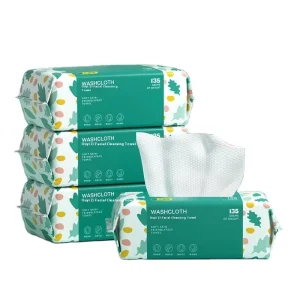 100% Cotton Disposable Face Towel Facial Cleansing Wipes for Skincare Soft and Withdrawable Facial Towel