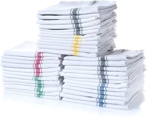 100% Cotton Factory Custom Quick Dry Dish Towel Soft Striped Cleaning Cloths for Home Kitchen High Quality Printed Towel