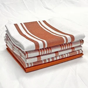 100% Cotton Five Piece Kitchen Tea Towel Set Six Color Woven Dishwashing Towel BSCI CE Oeko Tex Certified
