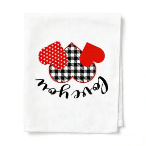 100% Cotton Linen Embroidered Logo Tea Towel Customized Printed Cotton Kitchen Towel