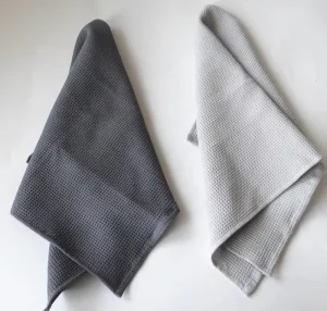 100% Cotton Plain White Waffle Kitchen Dish Towel Blank Tea Towel in 6 Colors