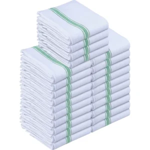 100% Cotton Striped Kitchen Towels Ultra Absorbent Dish Towels Soft Durable Tea Towels for Kitchen Cleaning