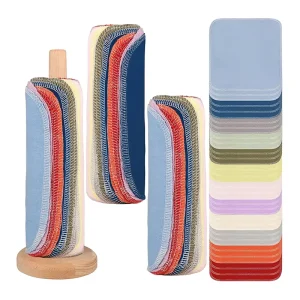 100% Cotton Super Soft Highly Absorbent Reusable Paperless Paper Towels Zero Waste Reusable Napkins Dish Cloths