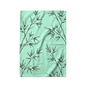 100% Cotton Tea Towels Japandi Bamboo Print Minimalist Zen Style Kitchen Dish Towels 40x60cm
