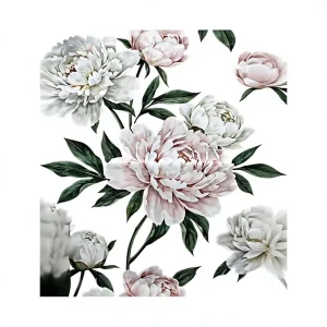 100% Cotton Tea Towels Moody Peony Dark Botanical Floral Print Vintage Luxury Dish Towels 40x60cm