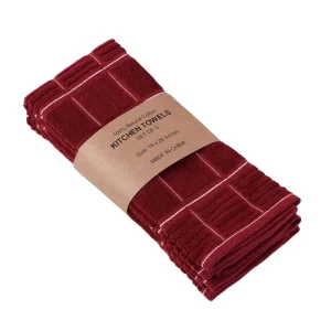 100% Cotton Terry Kitchen Dish Towels Heavy-Duty Absorbent Tea and Bar Towels