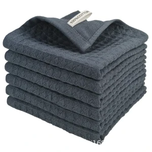 100% Cotton Waffle Weave Kitchen Towels Ultra Absorbent Soft Dish Cloth Set for Household Cleaning
