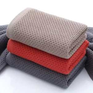 100% Cotton Waffle Weave Reusable Luxury Kitchen Dish Cloths Towels Ultra Soft Absorbent Eco-Friendly Antimicrobial Custom