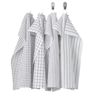 100% Cotton Woven Plaid Stripe Tea Towel Kitchen Dishcloth Napkin Farmhouse Table Mat Absorbent