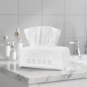 100 Count White Facial Tissue Box Tissue 1 Ply Absorbent Disposable Skin-friendly Wipes for Daily Care
