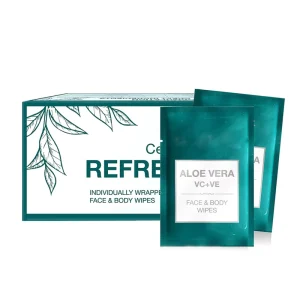 100 Count Women Face Wipes Individually Wrapped ON THE GO Makeup Remover Wipe Custom logo Cleansing Travel Wipes
