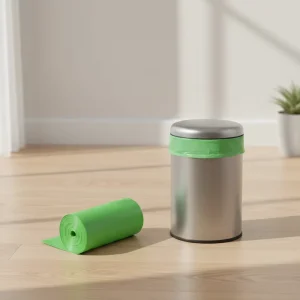 100% Eco Friendly Cornstarch Customized Printed 100% Biodegradable Compostable Plastic Trash Garbage Bags on Roll