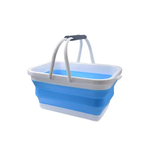 100% Food Grade Silicone 12L Waterproof Folding Water Bucket with Handle for Hiking Camping Fishing