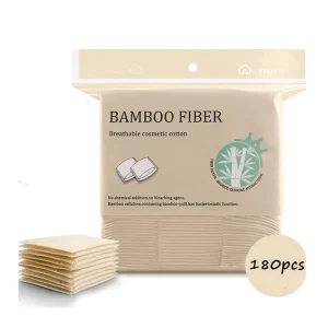 100% Natural Biodegradable Face Clean Towel Tissues Extra Absorbent Makeup Remove Disposable Bamboo Cotton Pads