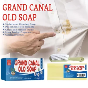 100% Natural High Efficiency Stain Remover Underwear Clothes Deep Cleaning Grand Canal Old Washing Laundry Soap Bar