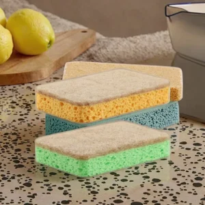 100% Natural Rectangle Absorbent Dishwashing Sponge Pad 20mm Thick