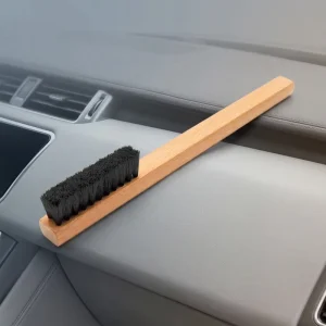 100% Natural Wool-Bristle Car Interior Cleaning Brush, 15/20 cm
