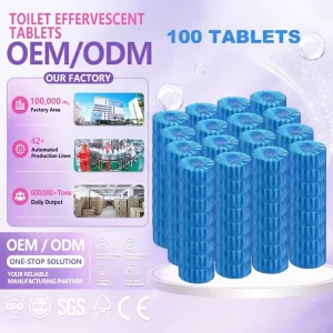 100 Pack Toilet Tank and Bowl Cleaner Tablets Lavender Scent Septic Safe