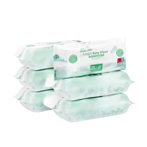 100 Pcs Bamboo Antibacterial Biodegradable 50g Alcohol Free 20x20cm Baby Wipes Customizable Customized