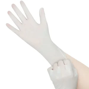 100-Piece Box PVC Vinyl Gloves Waterproof Oil-Resistant White Disposable 4mil Powder-Free for Household Cleaning