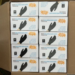 100-Piece Disposable Nitrile-Vinyl Blend Gloves, Puncture-Resistant, for Industrial Workshops