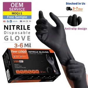 100-Piece Medical Exam Nitrile Disposable Gloves for Household Food Handling Hairdressing Pets Gardening