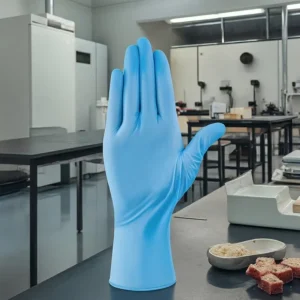 100 Pieces per Box Blue Powder-Free Disposable Nitrile Gloves for Examination, Food Service, Restaurants, Household Use, and Tattooing