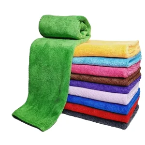100% Polyester Microfiber Towel Warp Knitted Custom Size Soft Quick Dry Car Microfiber Washing Kitchen Glass Cloth