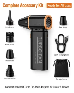 100000 RPM Rechargeable Air Duster Jet Fan 5000 mAh for Car