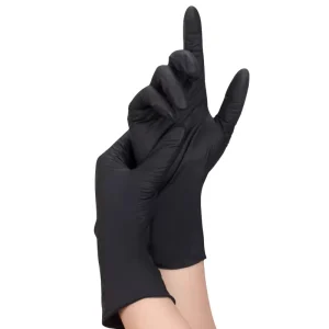 100PCS Black Vinyl Disposable Gloves Powder-Free Waterproof Anti-Static for Mechanic Tattoo Beauty Care Body Art