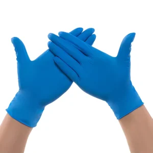 100PCS Box Dark Blue Disposable Powder-Free Nitrile Gloves, Waterproof, Non-Slip