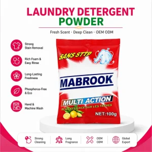 100g 200g 400g 5kg Lemon-Scented Concentrated Washing Powder Laundry Detergent, 5%-25% Active