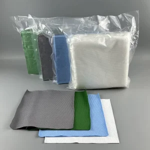 100pcs 9″ Square 110gsm 100% Polyester Low Lint Cleanroom Wipers Class 1000 Standard for Electronic Industry Use