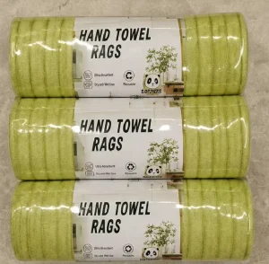 10A Grade Antibacterial 100% Cotton Knitted Cleaning Cloth Roll Reusable Tear-Off Kitchen Wipes 20pcs/Roll