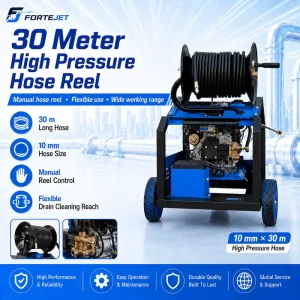 10HP Diesel Sewer Jetting Machine 150Bar 30L/min High Pressure Drain Cleaning Machine for Drain Contractor